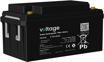 Akumulator AGM Voltage 12V 65Ah VE12-65 (Żywotność 6-9 lat)