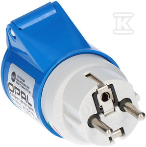 ADAPTER KAMPER WTYK 230V+1XGN.16/3 OPAL