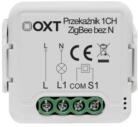 Moduł OXT mini przekaźnik 1 obw. bez N ZigBee Tuya