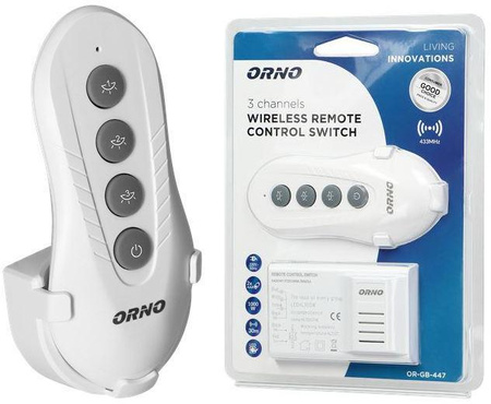 BEZPRZEWODOWY STEROWNIK OŚWIETLENIA ORNO OR-GB-447 1 pilot
