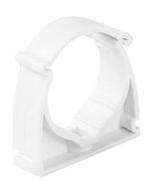 Uchwyt do rur elektroinstalacyjnych zamykany BIAŁY UZE-20 (PACZKA 100szt.)