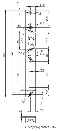 SZYLD ELEKTRA SUROWY DO KASET UNIWERSALNYCH.