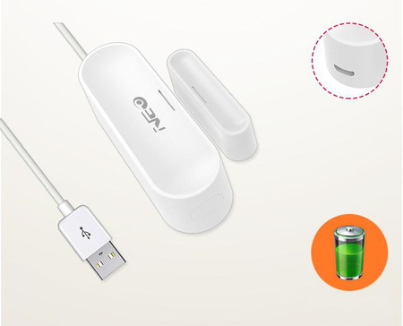 Neo Kontaktron Zigbee, czujnik wejścia Tuya NAS-DS07B