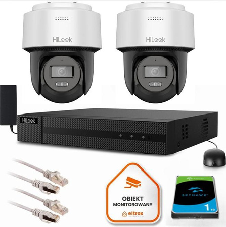 Zestaw monitoringu Hilook 4 kamery IP PTZ 2MP PTZ-N2MP-P 2.8mm