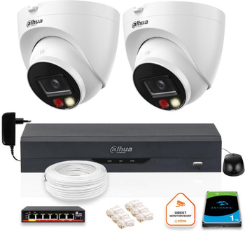 ZESTAW 2 Kamery IP Dahua 8mpx IPC-HDW1839T-A-IL-0280B-S6 + DYSK