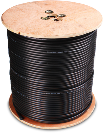 PRZEWÓD KONCENTRYCZNY NS100 TRI ŻELOWANY CZARNY - szpula 300m