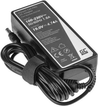 Zasilacz Ładowarka Do Laptopa Asus Toshiba Green Cell PRO AD27AP 19V 4,74A 90W 5,5mm/2,5mm