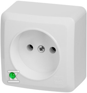 GNIAZDO 2P N/T IP20 BIAŁY BERG