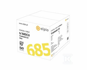 Kabel koncentryczny RG6 tc 685CU-Dca LSZH, żyła 1.02, Trishield