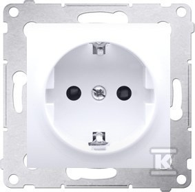 GN.SCHUKO+RAM.GIPS /IP44 BIAŁA SIMON54