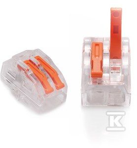 ZŁĄCZKA DO PRZEWODÓW ZATRZASKOWA 0,2-4,0mm2 PC-232 2GNIAZDA (50szt.)