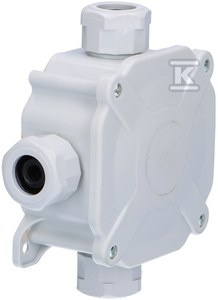 Puszka natynkowa hermetyczna PG16, IP 67 (5x4mm2), kolor szary PAWBOL A.0035