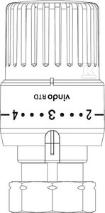 GŁOWICA TERMOSTAT.VINDO RTD BIAŁA