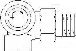 ZAWÓR TERMOST.AV9 DN15 NAROŻNY LEWY