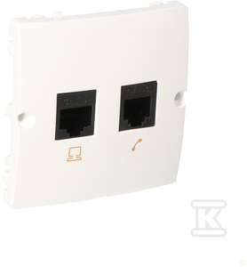 GN.KOMP.RJ45 K.5E+RJ12 WKĘ.BIAŁY BASIC