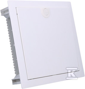 Rozdzielnica podtynkowa z drzwiami metalowymi, 1 rząd, 12 modułów, IP30, HAGER Volta VU12NE