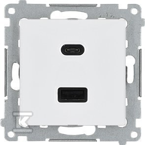 ŁADOWARKA 2XUSD C+A 30W BIAŁT SIMON54