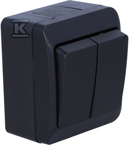 ŁĄCZ.ŚWIECZNIKOWY N/T IP44 CZARNY HER