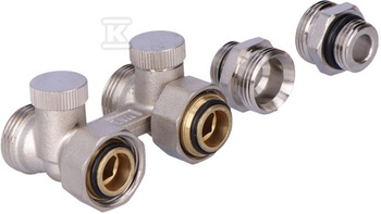 Zespół odcinający FUSION 3 prosty ze stożkami do grzejników kompaktowych