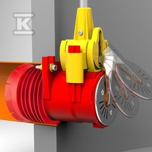Zasuwa burzowa PP dn 200mm do studni betonowych typ 0, z wyjmowaną klapą, uniwersalna, do kanalizacji zewnętrznej, z przedłużką 140cm UZBBW200