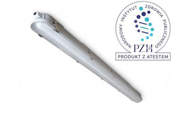 Hemi LED Industry Szara Hermetyczna Oprawa Liniowa 52W 4000K 7700lm 150cm IP66 IK08 PZH