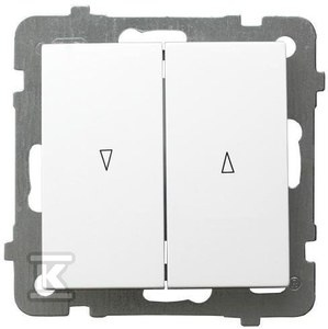 ŁĄCZ.ŻALUZJOWY+RAMKA 1-KR.BIAŁY AS