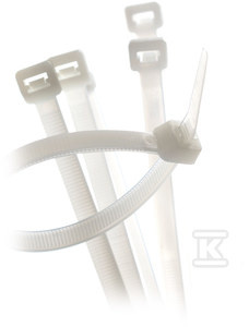 Opaska zaciskowa BIAŁA 200x3,6 GT-200IC (100szt.)