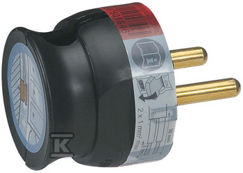 WTYCZKA NISKA 2P 16A CZARNY