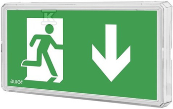 OPR.EXIT IP65 LED 1W 1H 2-ZAD.AT