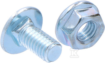 SGKM6X12 ŚRUBA Z ŁBEM GRZYB.+NAKR.E90
