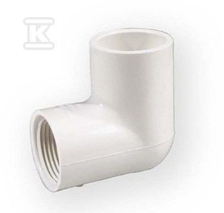 KOLANO Z GWINTEM NAKRĘTNE KW/GW PVC 1/2