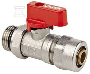 ZAWÓR MINI PLUS G1/2"X16 PEX/AL, CZERW.