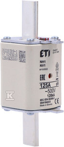 WKŁADKA NH1 GG 125A/500V
