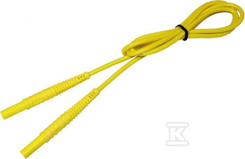 PRZEWÓD 1,2M ŻÓŁTY ZAK.WTYK.BAN.