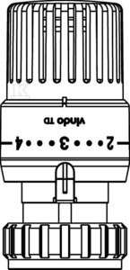 GŁOWICA TERMOSTAT.VINDO TD,ZACISK, BIA?