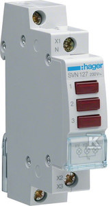 Lampka sygnalizacyjna, 230V AC, 3 x Czerwony LED HAGER SVN127