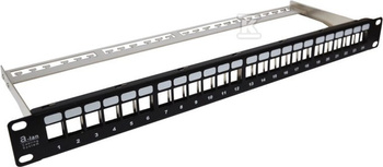PATCH PANEL PUSTY 24 PORTY 1U PODPORA