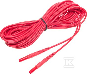 PRZEWÓD 10M CZERWONY ZAK.WTYK.BAN.