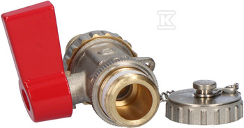 ZAWÓR SPUSTOWY KULOWY 1/2" NIKL,ZŁ,ZAS