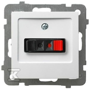 GN.GŁOŚNIKOWE 1-KR.+RAMKA 1-KR.BIAŁY