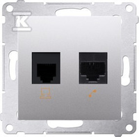 GN.KOMP.RJ45+TELEF.RJ12 SREB.MAT SIMON54