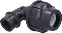 KOLANO ZACISK.PP 90ST.25X1/2" GW DO PE