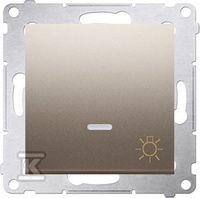 PRZYCISK ŚWIATŁ.PODŚW.ZŁOTY MAT SIMO