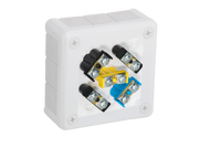 Puszka natynkowa z zaciskami 12 wlotów VIPLAST VP-41 BIAŁA IP55 98x98x42mm 041-51