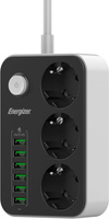 LISTWA ZASILAJĄCA Z WYŁĄCZNIKIEM Energizer 3x SCHUKO 6x USB-A 2500W 10A KABEL 2M