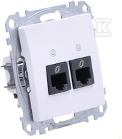 GN.KOMP.2XRJ45 6UTP BIAŁY SEDNA DES