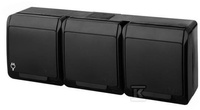 GN.3-KR.3X2P+Z N/T IP44 CZARNY HERMES