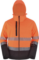 KURTKA SOFTSHELL HI-VI (FLUO) POMARAŃ M
