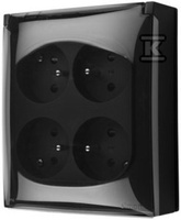 GN.4-KR.Z/U IP44 TR.CZARNY MAT AQUACLICK