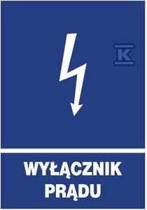 WYŁĄCZNIK PRĄDU TABLICA INFORMACYJNA